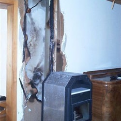 Ergebnis eines Kaminrohrbrand Ergebnis eines Kaminrohrbrand